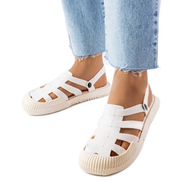 Sandales en caoutchouc blanc Canton blanche