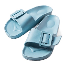 Claquettes en caoutchouc bleu avec boucle Nelm Claquettes en caoutchouc bleu avec boucle Nelm