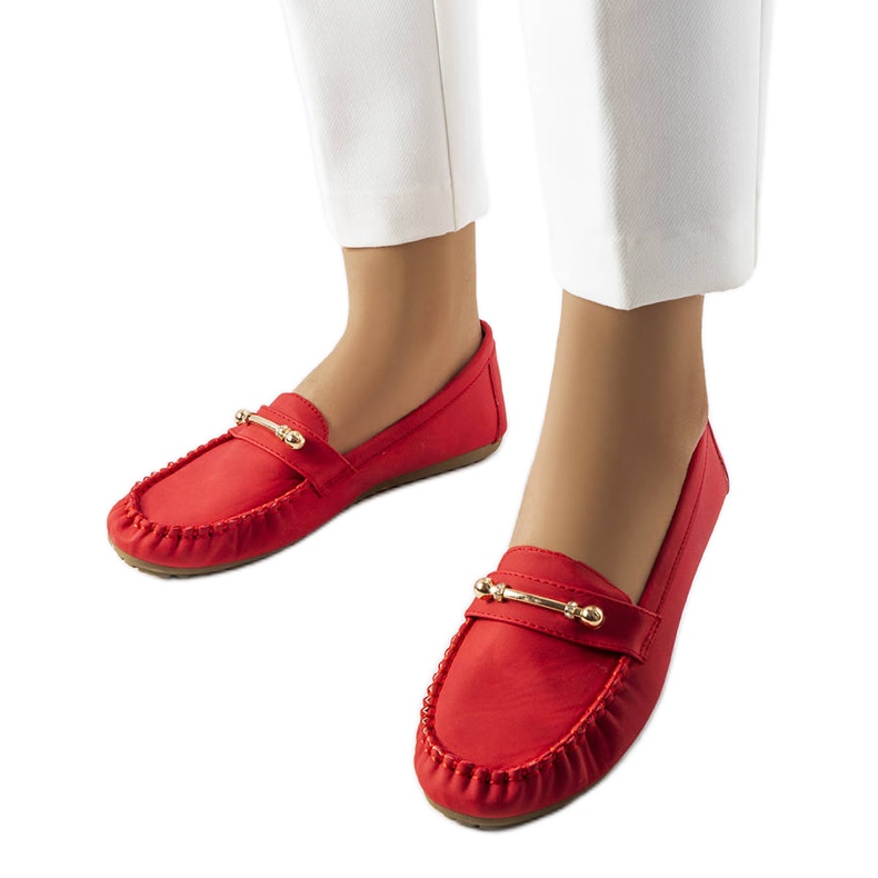 Mocassins rouges au fini mat de Sorel