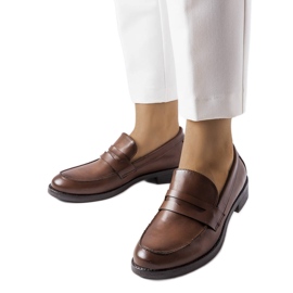 Mocassins marron foncé de Deich brun