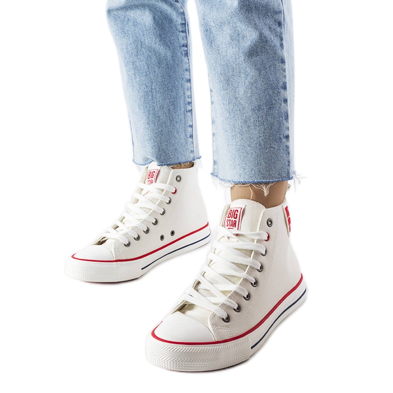 Baskets cheville blanches Big Star JJ274132