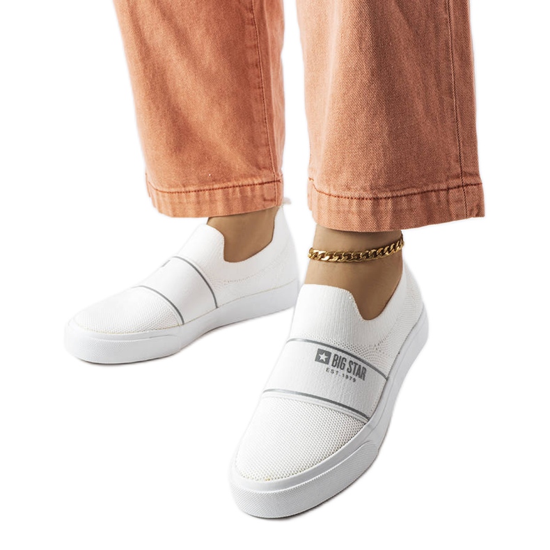 Baskets blanches pour femmes Big Star JJ274092