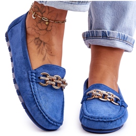 Mocassins en daim pour femme Sorento bleus
