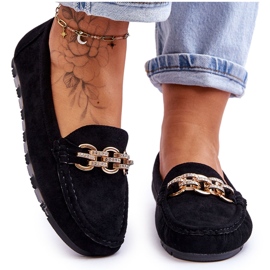 Mocassins en daim pour femmes Noir Sorento