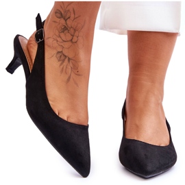 Escarpins Peep Toe Bas Noir Lia