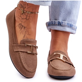 Mocassins à enfiler classiques beiges Carly