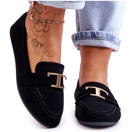 Mocassins à enfiler noirs Carly Classic