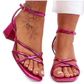 Sandales à talons hauts Fuchsia Felisa à la mode rose