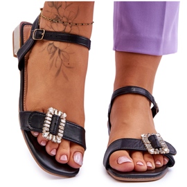 Sandales Plates À Talons Doré Noir Mindley