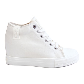 Baskets hautes compensées cachées Big Star LL274035 Blanc blanche