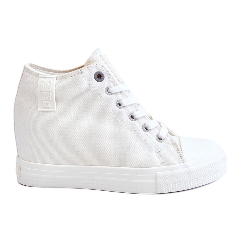 Baskets hautes compensées cachées Big Star LL274035 Blanc blanche