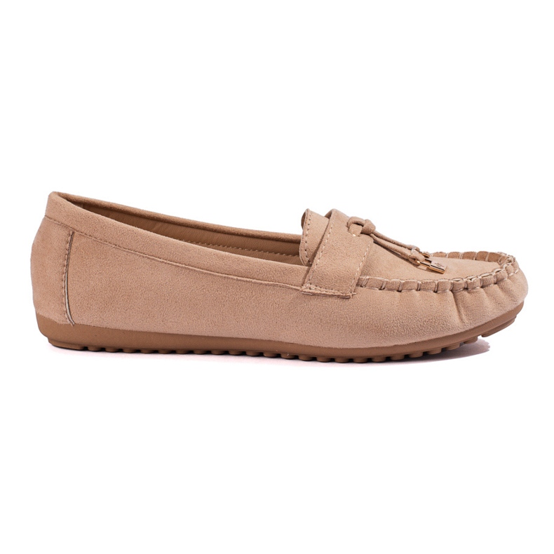 Mocassins en daim beige pour femmes de Shelovet Mocassins en daim beige pour femmes de Shelovet