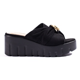 Sandales compensées noires Shelovet