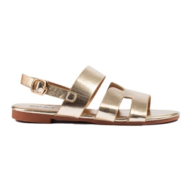Sandales plates dorées Shelovet