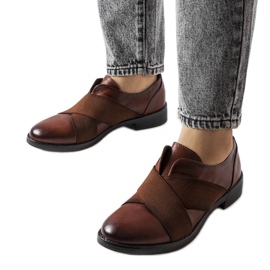 Derbies beiges LS5379 Taupe brun