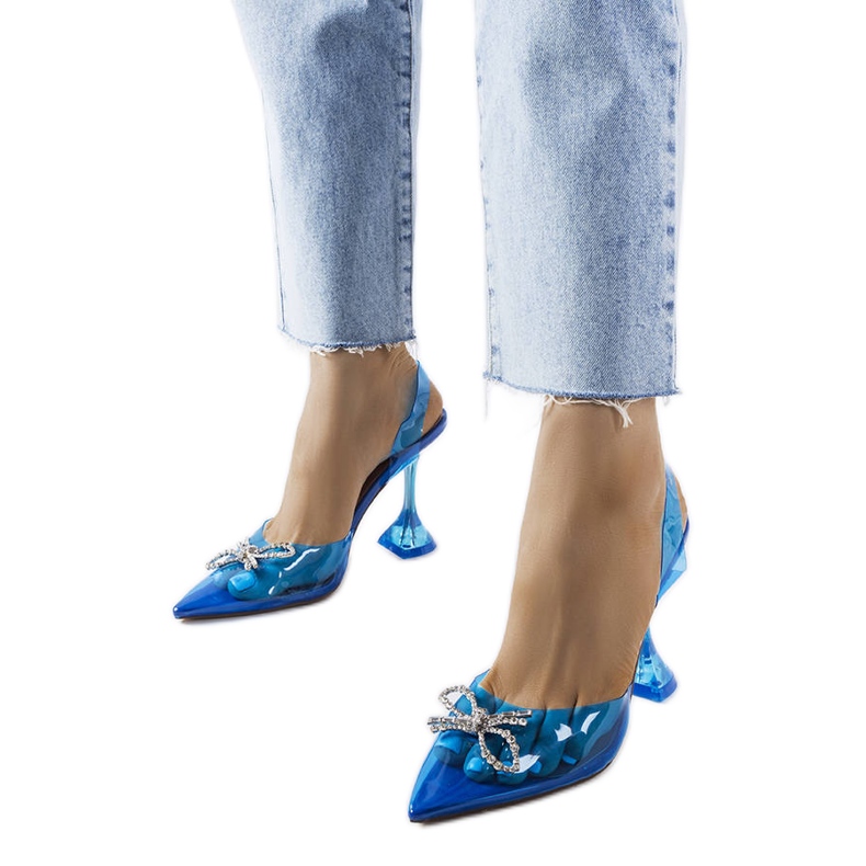 Escarpins bleus transparents Girard