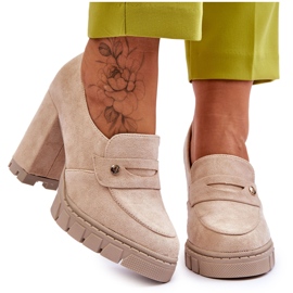 Vinceza Talons Hauts En Daim Élégants Beige Mintore