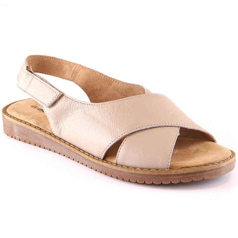 T.Sokolski Muya 422213 sandales en cuir beige avec velcro