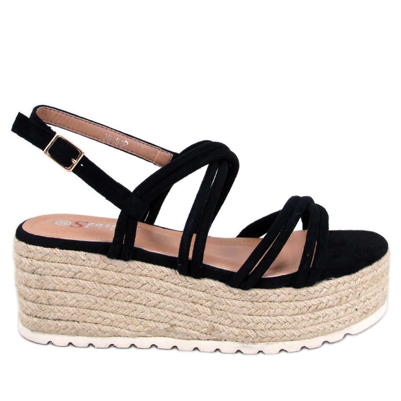 BM Altman Espadrilles compensées noires le noir