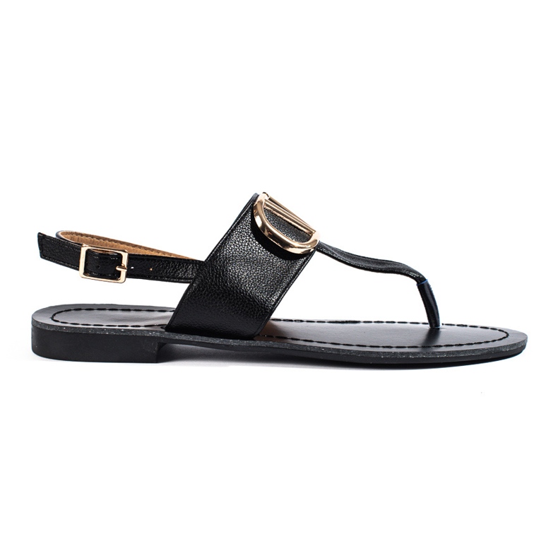 Tongs femme noires Shelovet le noir