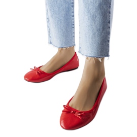 Ballerines rouges à nœud Vaillancour