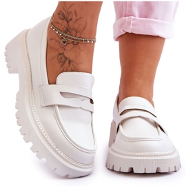Mocassins à plateforme à enfiler Riverside blancs
