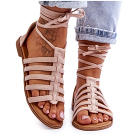 FC3 Sandales Romaines en Daim pour Femme Beige Semper