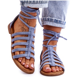 FC3 Sandales Romaines en Daim pour Femme Bleu Semper FC3 Sandales Romaines en Daim pour Femme Bleu Semper