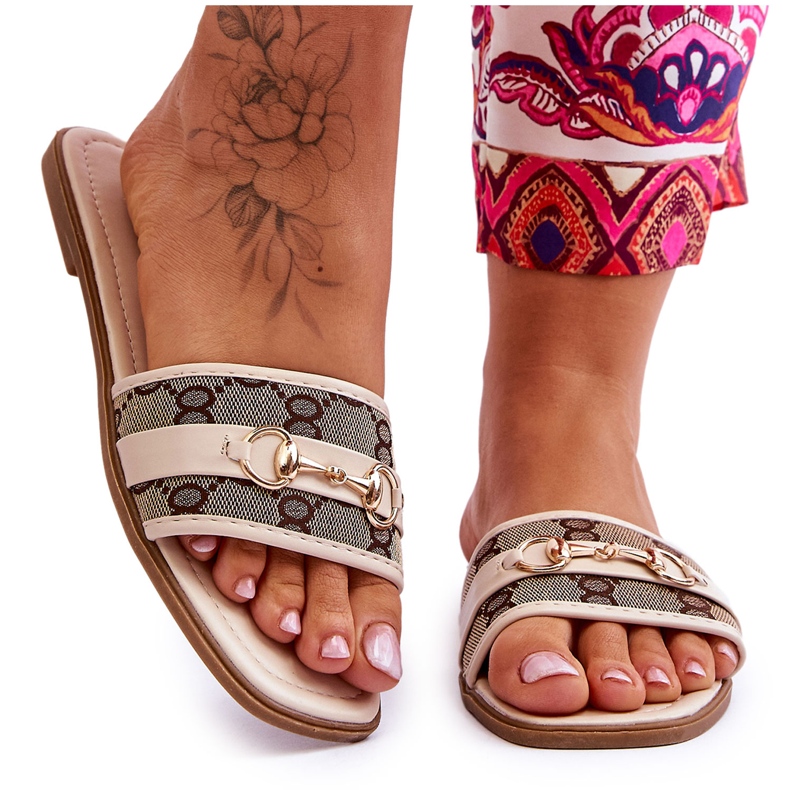 Talons Plats Classiques Beige Marlene
