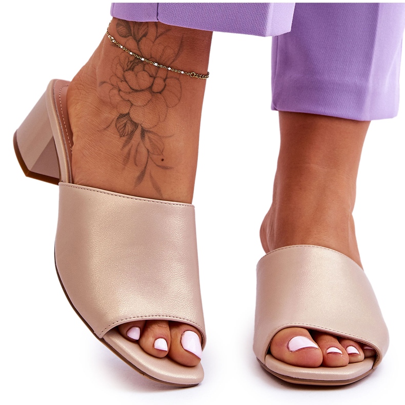 Élégantes Chaussons Lisses Sergio Leone KL317 Beige