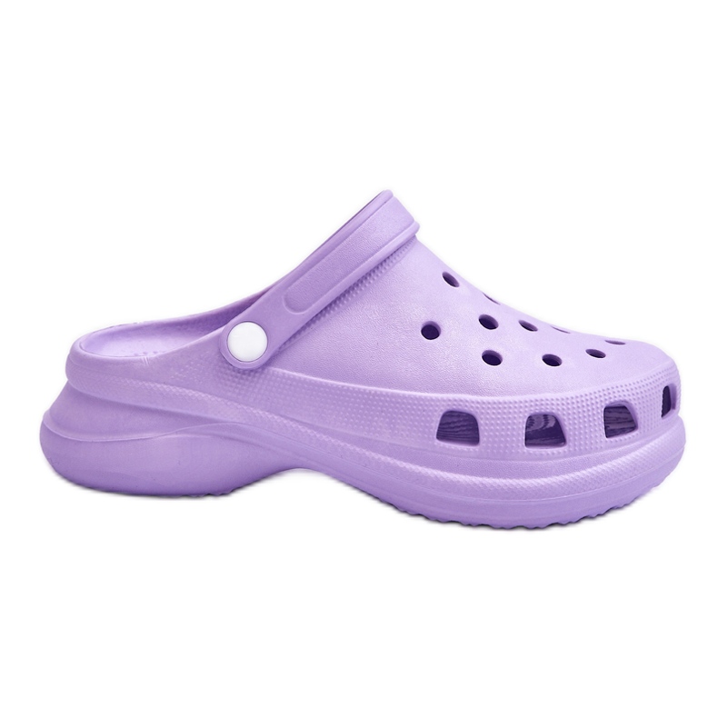 PG2 Mules Crocs en mousse à grosses semelles Violet Katniss