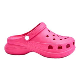 PG2 Sandales Foam Crocs Sur Une Semelle Épaisse Rose Foncé Katniss