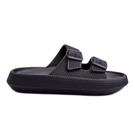 Chaussons En Mousse À Rayures Pour Femmes Noir Sharmen