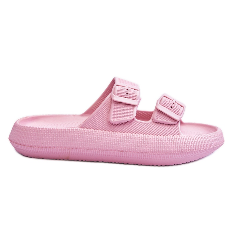 Chaussons en Mousse pour Femme à Rayures Rose Sharmen Chaussons en Mousse pour Femme à Rayures Rose Sharmen