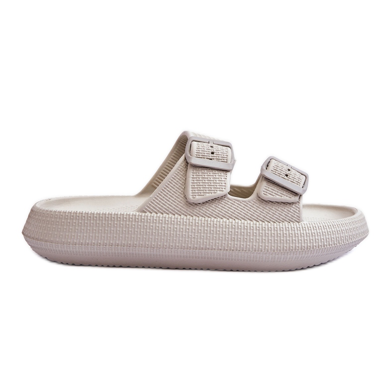 Chaussons Mousse À Rayures Femme Gris Clair Sharmen Chaussons Mousse À Rayures Femme Gris Clair Sharmen