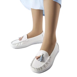 Mocassins Maryville en cuir blanc blanche Mocassins Maryville en cuir blanc blanche