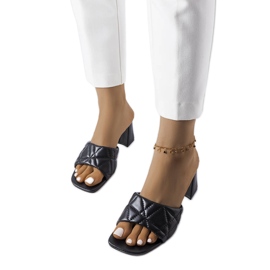 Sandales à talons noires Merley