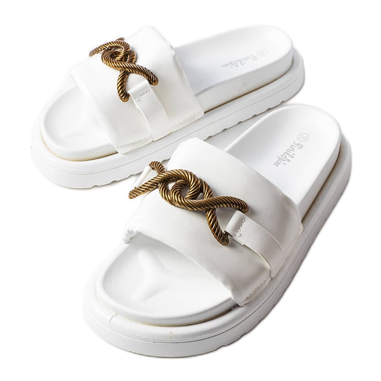 Sandales à plateforme blanches Frédérique