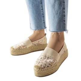 Espadrilles en résille beige de Bateliers