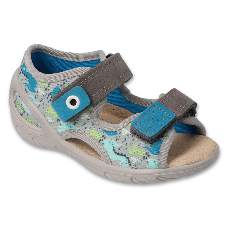 Sandales enfants Befado avec empiècement en cuir 065P164 gris