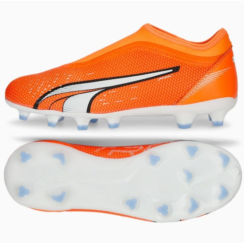 Chaussures de football Puma Ultra Match Ll FG/AG 107229 01 orange oranges et rouges