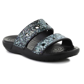 Crocs Classic Glitter Sandal 207788-0C4 tongs le noir