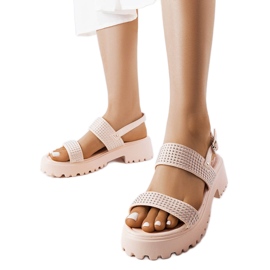 Sandales beiges ornées de jais Biloxi