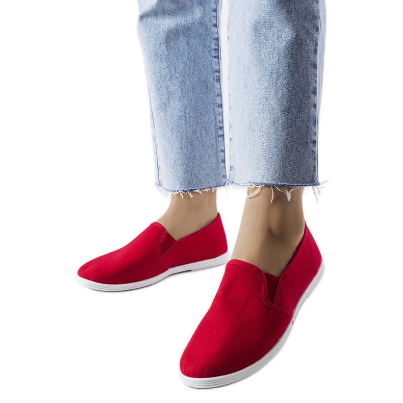 Baskets en tissu rouge Quincy