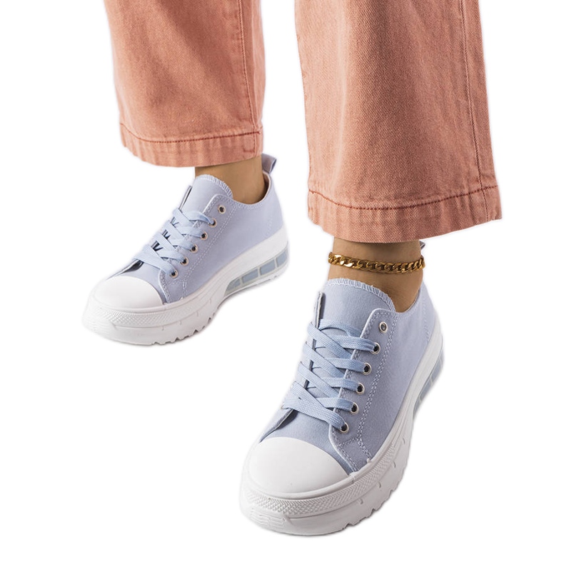 BM Baskets Hawthorne bleues à plateforme