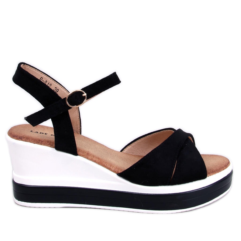 Sandales compensées de Winkler Black le noir