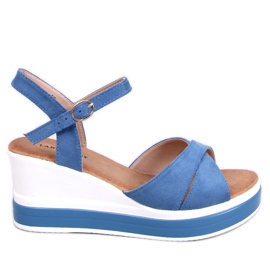 Sandales compensées bleu Winkler