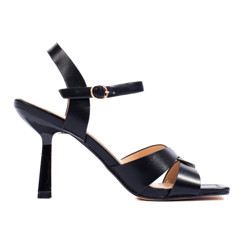 Sandales noires bloc Shelovet le noir