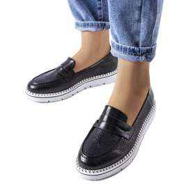 Brogues perforées noires de Bloomsburg le noir