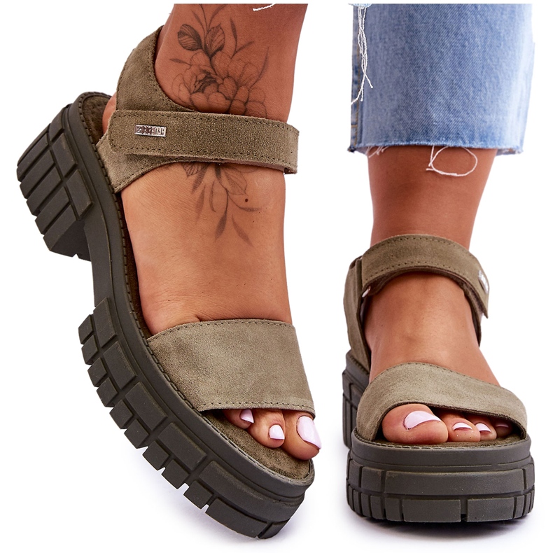 Sandales Femme Big Star Suede LL276033 Vert